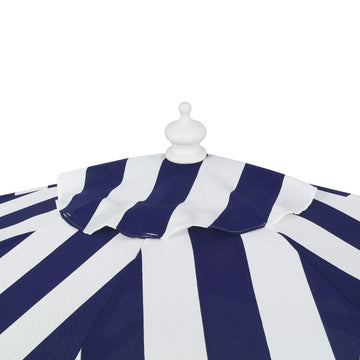 Beverly 9 ft. Designer Classic Scalloped Fringe Half Market Patio Umbrella